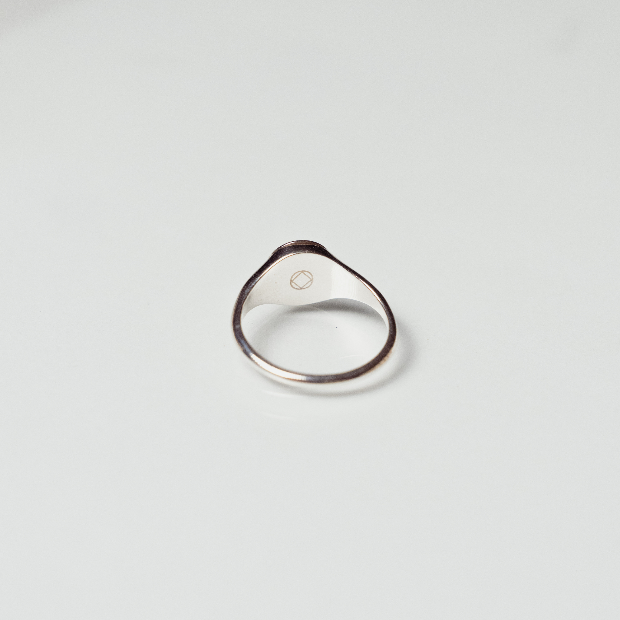 An image from behind the Ellie Ring from Star & Co pictured on a white background